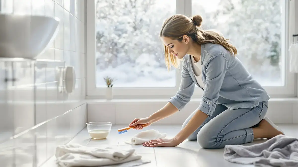Mit dieser 4 Zutaten Hausmischung verschwinden in 15 Minuten Fugen im Bad die viele für unrettbar halten