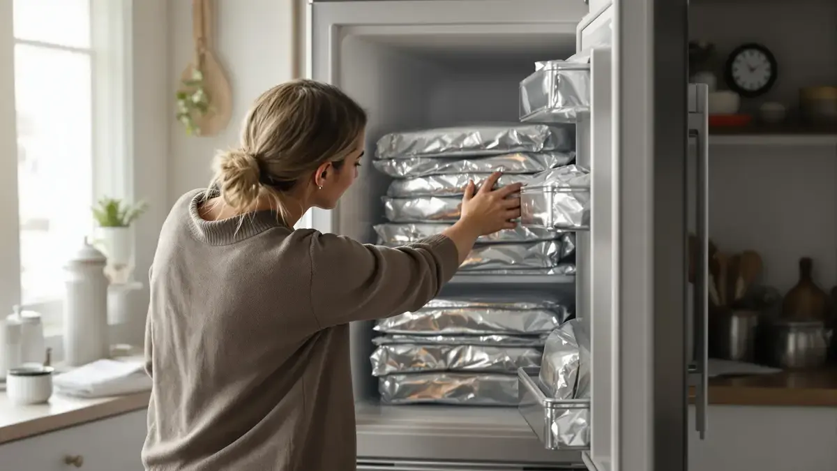 Alufolie im Gefrierschrank eine einfache Methode die immer mehr Haushalte begeistert