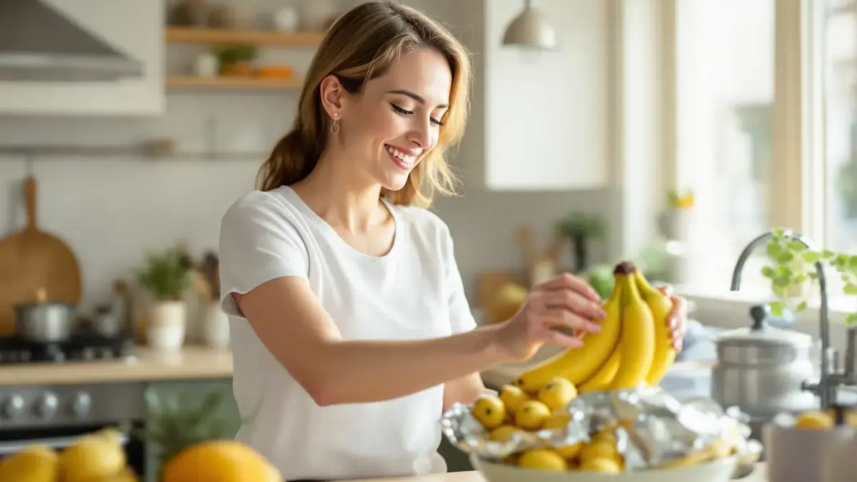 Bananen bleiben 2 Wochen frisch ohne braun zu werden dank eines oft übersehenen Alltagsgegenstands