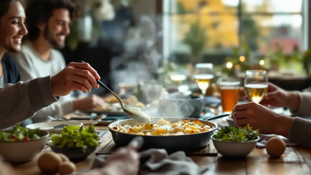 Ein Kartoffelgratin mit Camembert vereint Knusprigkeit, Zartheit und cremigen Schmelz für ein rundum vollendetes Geschmackserlebnis