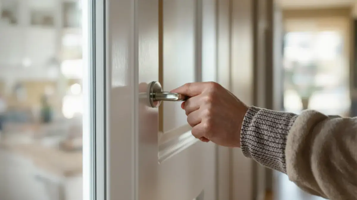 Der Türgriff-Test zeigt in weniger als 30 Sekunden einen Wärmeverlust, ein oft übersehenes Phänomen